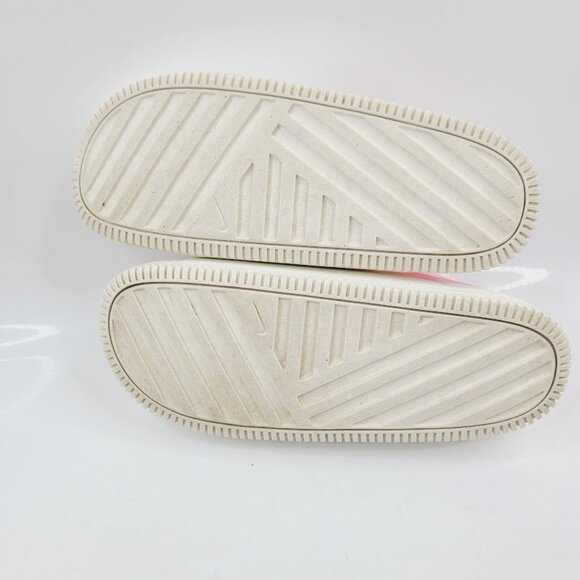 Nike Women's White Calm Wide Strap Slip-On Casual Slide Sandal Size 8 - Picture 5 of 7
